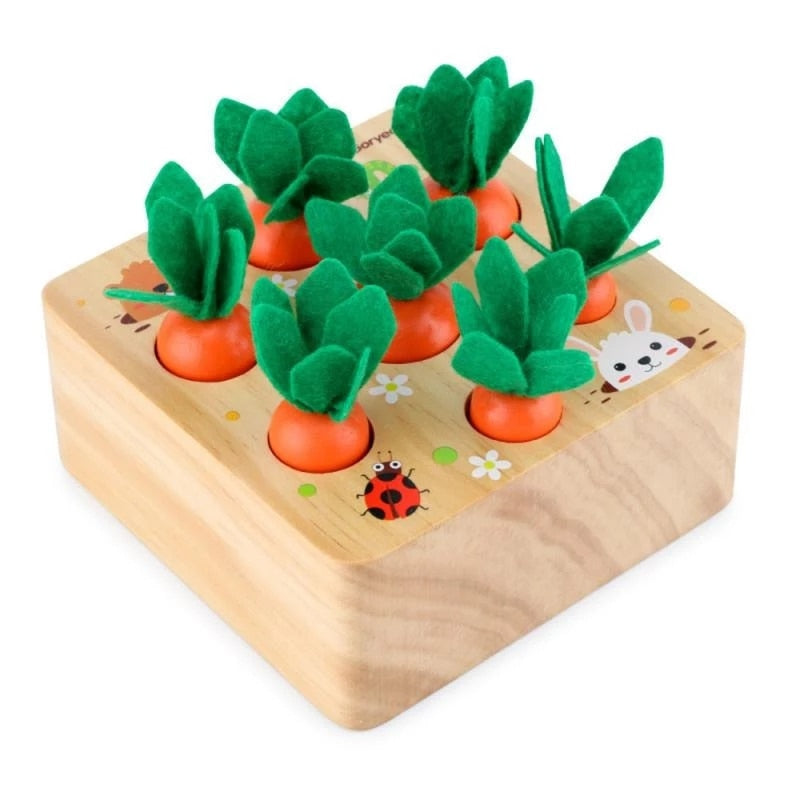 Baby Pull Carrot Wooden Toy