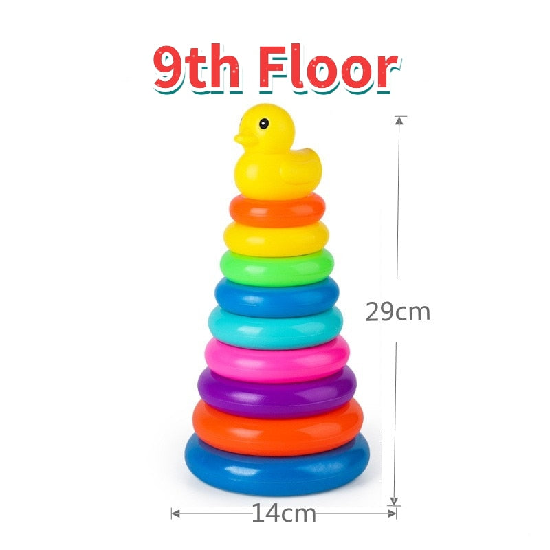 Little Yellow Duck Jenga Rainbow Toys