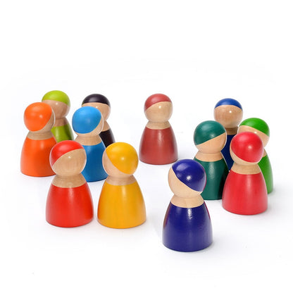 Bridge Rainbow Peg Wooden Toys