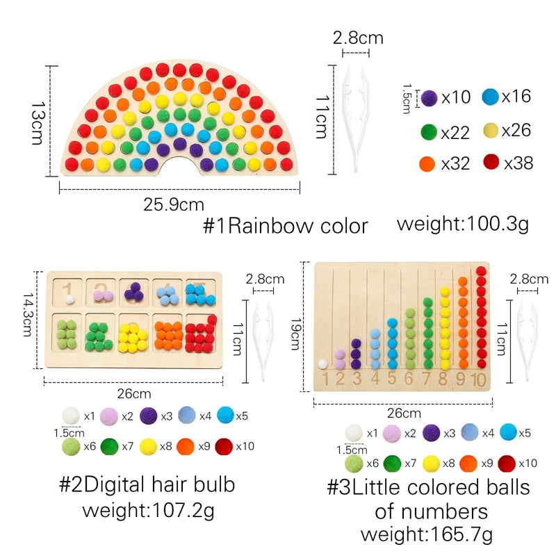 Wooden Rainbow Boardm Educational Puzzle