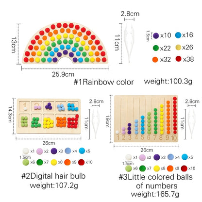 Wooden Rainbow Boardm Educational Puzzle