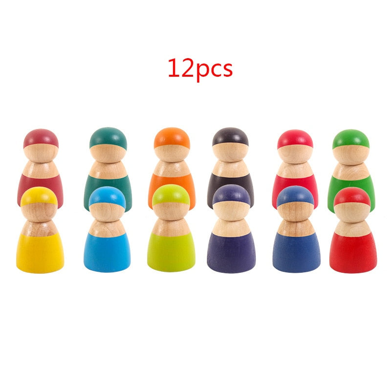 Bridge Rainbow Peg Wooden Toys