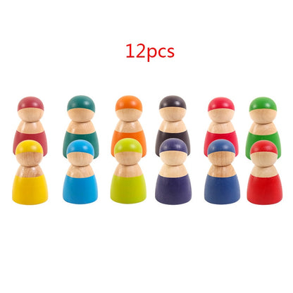 Bridge Rainbow Peg Wooden Toys