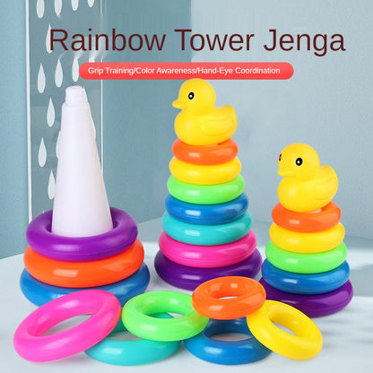 Little Yellow Duck Jenga Rainbow Toys