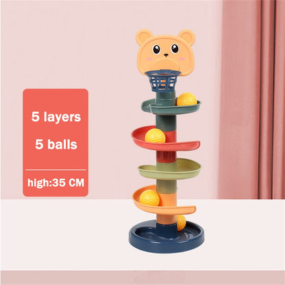 Rolling Ball Pile Tower Early Educational Toy