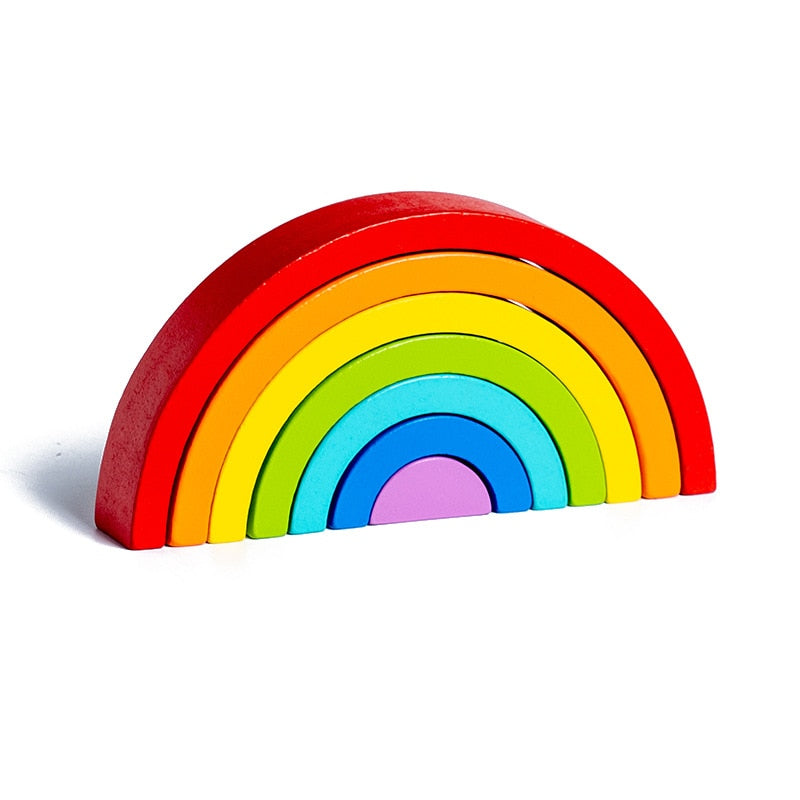 Bridge Rainbow Peg Wooden Toys