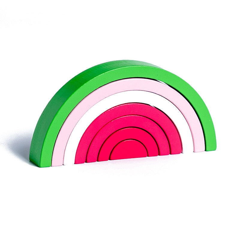 Bridge Rainbow Peg Wooden Toys