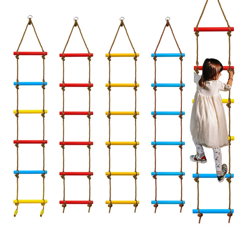 Children Climbing Ladder Climbing Rope