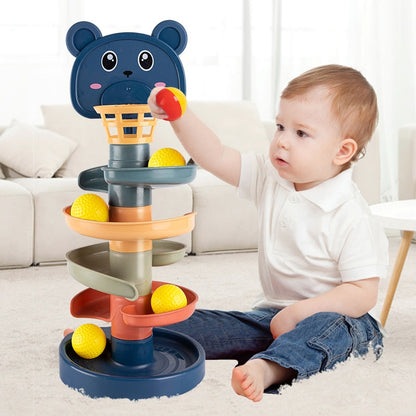Rolling Ball Pile Tower Early Educational Toy