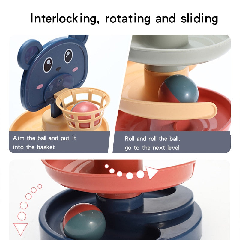 Rolling Ball Pile Tower Early Educational Toy